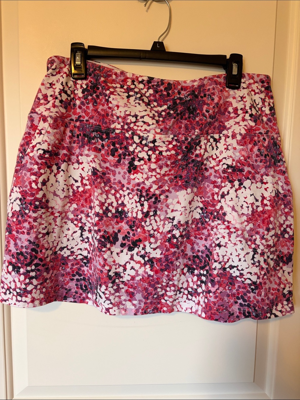 Pink Floral-Print Golf Skort